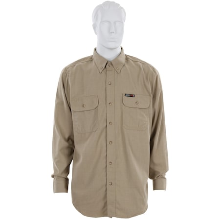 Mcr Safety FR, Summit Breeze 5.5 oz. Inhnt Shirt Tan X5 SBS1003X5T